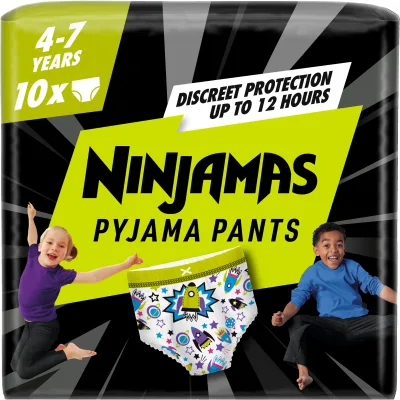 Pampers Ninjamas Pyjama Pants Űrhajós 4 - 7 év (10 db) akció