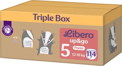 Libero Up&Go Triple Box 5, 114 db akció