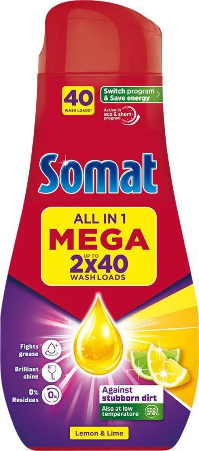 SOMAT All-in-1 Lemon & Lime 80 adag, 1,44 l akció
