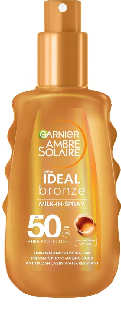 GARNIER Ambre Solaire Ideal Bronze naptej spray SPF 50, 150 ml akció