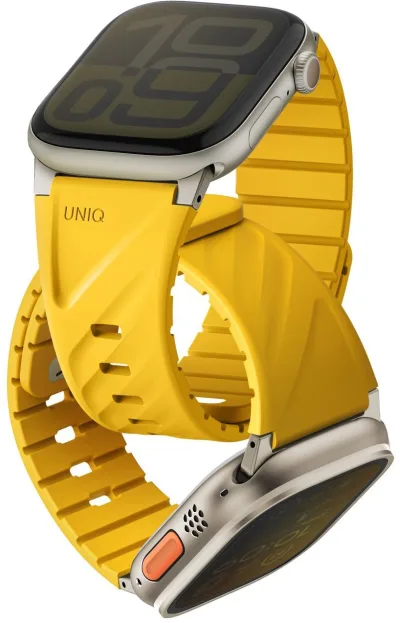 UNIQ Fluo Apple Watch 49 / 46 / 45 / 44 / 42 / 41 / 40 mm szíj - Golden Yellow akció