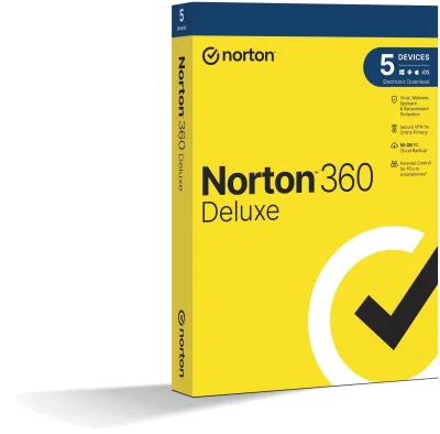 Norton 360 Deluxe 50GB, VPN, 1 felhasználó, 5 eszköz, 24 hónap (elektronikus licenc) akció