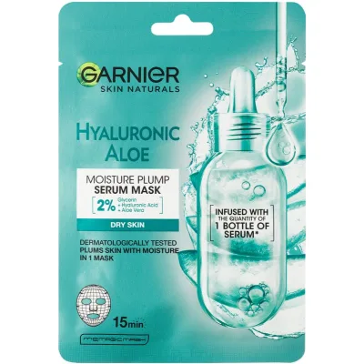 Garnier Textil Masks Hyaluronic Aloe hidratáló gézmaszk aloe verával 28 g akció