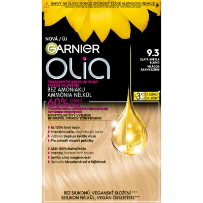 Garnier Olia Big Kit tartós hajfesték árnyalat 9.3 Gold Light Blond 1 db akció