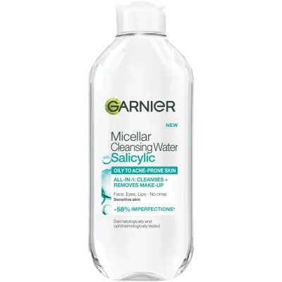 Garnier Salicylic Micellar Cleansing Water micellás víz normál és száraz, érzékeny bőrre szalicilsavval 400 ml akció
