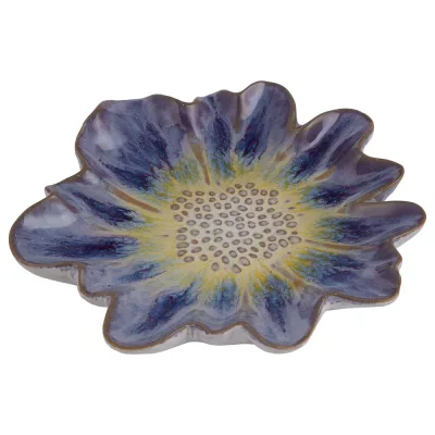 BLUE BLISS kerámia fali dekoráció Ø 11 cm , kék akció