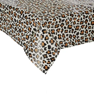 WATERPROOF lemosható asztalterítő ,110x110cm , leopárd akció