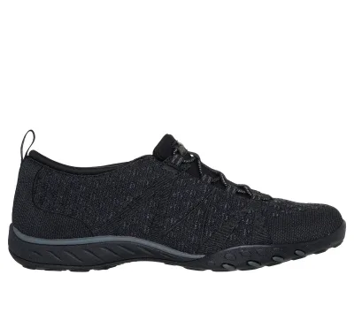 Skechers női Relaxed Fit: Breathe-Easy -Sere-knitty Shoes cm FEKETE, Méret 35, Vegan, Mosógépben mosható akció