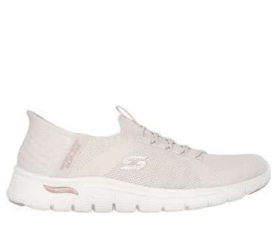 Skechers női Slip-ins: Arch Fit Vista - Aspiration Shoes cm SZÜRKÉSBARNA, Méret 37, Vegan akció