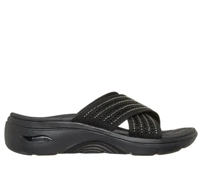 Skechers női GO WALK Arch Fit 2.0 Sandal - Arlene cm FEKETE, Méret 42, Vegan akció