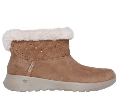 Skechers női Slip-ins: On-The-GO Joy - Cozy Shimmer Shoes cm GESZTENYEBARNA, Méret 41 akció