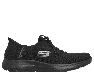 Skechers női Slip-ins: Summits - New Daily Shoes cm FEKETE, Méret 39.5, Vegan, Mosógépben mosható akció