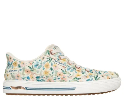 Skechers női Slip-ins: Arch Fit Arcade - Wild Nite Shoes cm NATÚR / MULTI, Méret 38, Vegan, Mosógépben mosható akció