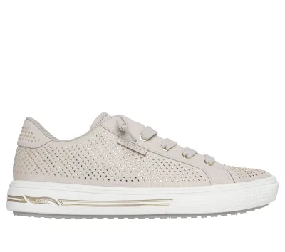 Skechers női Arch Fit Arcade -Gem Steps Shoes cm SZÜRKÉSBARNA / ARANY, Méret 36, Vegan akció