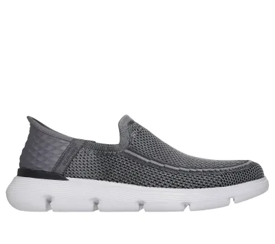 Skechers férfi Slip-ins: Garza - Brent Shoes cm SZÜRKE, Méret 43, Vegan, Mosógépben mosható akció