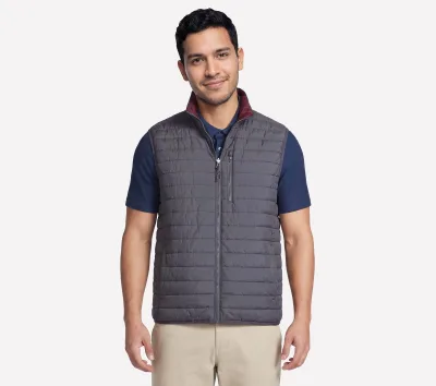 Skechers férfi GO SHIELD Cozy Fit Altitude Reversible Vest cm FEKETE / SZÜRKE, Méret 2XL akció