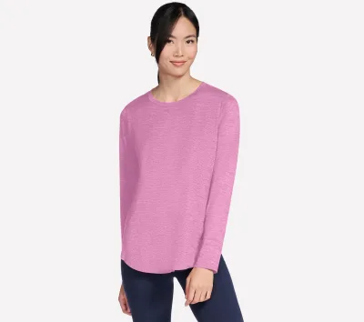 Skechers női GO DRI Swift Long Sleeve Tunic Crew cm RÓZSA, Méret XL akció