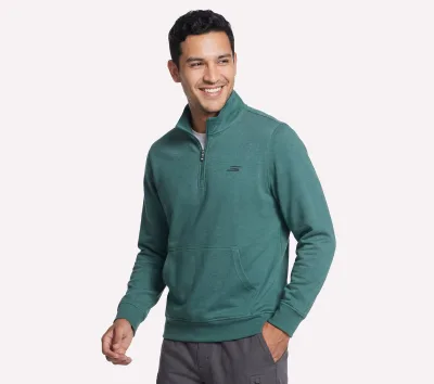Skechers férfi Weekend Easy 1/4 Zip cm MEGKÖVEZ / OLAJBOGYÓ, Méret 2XL akció