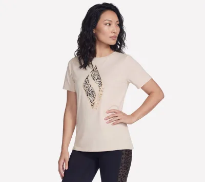 Skechers női Diamond Cheetah rövidnadrág Sleeve póló cm TERMÉSZETES / CSERSZÍNŰ, Méret 2XL akció