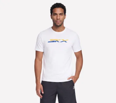 Skechers férfi SKX rövidnadrág Sleeve póló cm FEHÉR, Méret XL akció