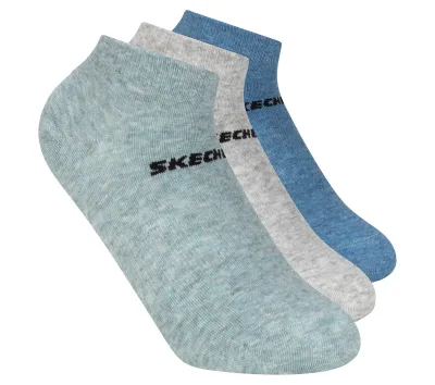 Skechers fiú 3 Pack Boys' Low Cut Cotton zokni cm KÉK / MULTI, Méret Kicsi akció