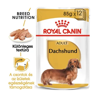 Royal Canin Dachshund Adult - Tacskó felnőtt kutya nedves táp 12 x 85 g akció