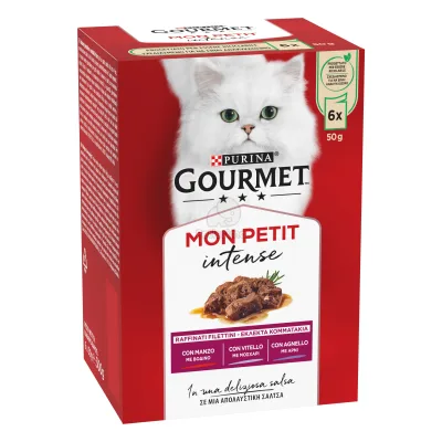 Gourmet Mon Petit nedves macskaeledel - húsos 6 x 50 g akció