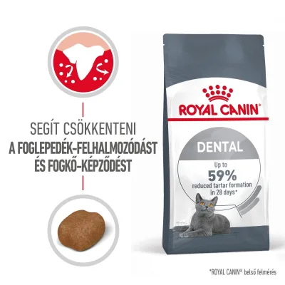 Royal Canin Dental Care - száraz táp felnőtt macskák részére a fogkőképződés csökkentéséért 400 g akció