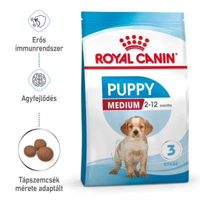 Royal Canin Medium Puppy - közepes testű kölyökkutya száraz táp 3 kg akció