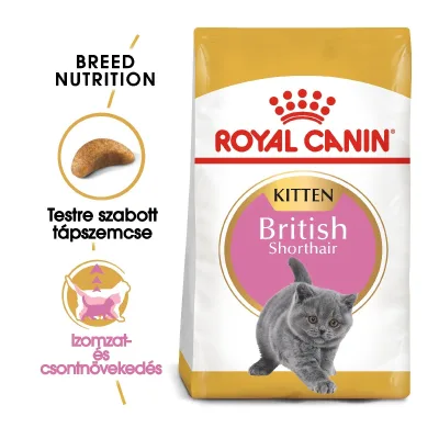 Royal Canin British Shorthair Kitten - Brit rövidszőrű kölyökmacska száraz táp 400 g akció