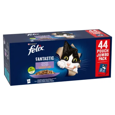 Felix Fantastic Házias Válogatás aszpikban nedves macskaeledel 2 x (44 x 85 g) akció