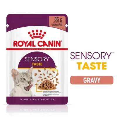 Royal Canin Sensory Taste - szószos nedves táp felnőtt macskák részére 12 x 85 g akció