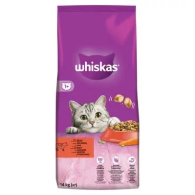 Whiskas szárazeledel marhával 14 kg akció