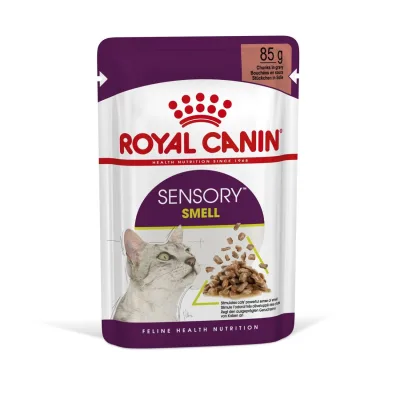 Royal Canin Sensory Smell - szószos nedves táp felnőtt macskák részére 12 x 85 g akció