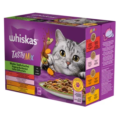 Whiskas Tasty Mix Chef's Choice vegyes válogatás felnőtt macskák számára 12 x 85 g akció