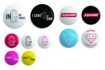 Gyeon Mix of Gyeon Badges (100 pcs) 37/44/56 mm jelvények akció