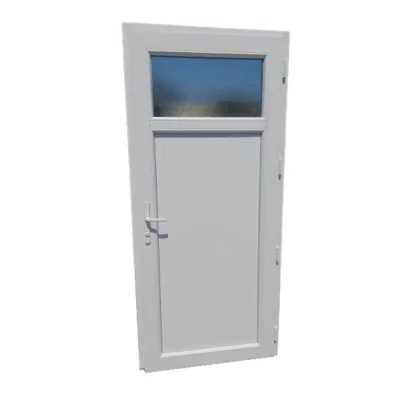 Doorka műanyag ajtó / 98x198  / Fehér / Víztiszta üveg akció