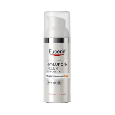 EUCERIN Hyaluron-Filler + Longevity Epigenetic nappali arcápoló SPF30 (50ml) akció