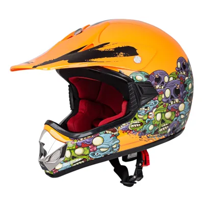 Gyermek bukósisak W-TEC V310 Zombie Neon Narancssárga L(53-54) akció