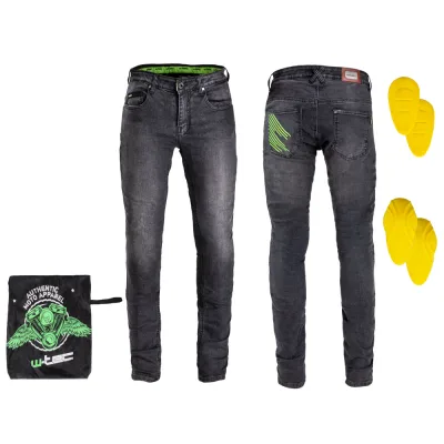 Férfi motoros farmer W-TEC Leonard fekete 4XL akció