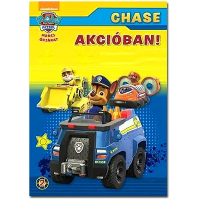 Mancs Őrjárat: Chase akcióban! foglalkoztató könyv akció