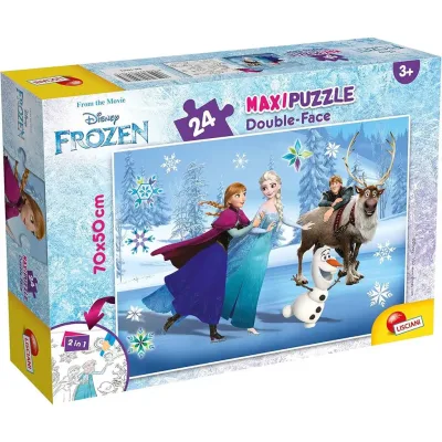 Jégvarázs 2 az 1-ben maxi 24db-os puzzle és színező 70x50cm - Lisciani akció