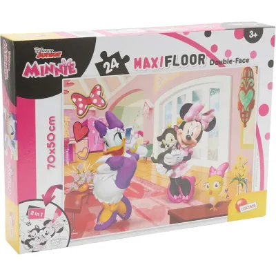 Minnie egér 2 az 1-ben maxi 24db-os puzzle és színező 70x50cm - Lisciani akció