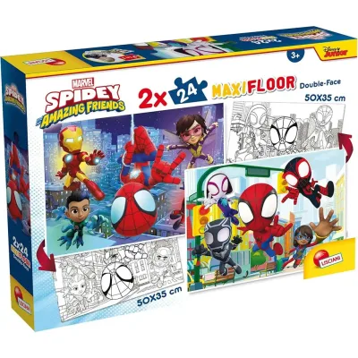 Marvel Spidey 2 az 1-ben maxi 2x24db-os puzzle és színező 50x35cm - Lisciani akció