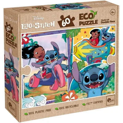 Stitch 2 az 1-ben 60db-os Eco puzzle és színező 70x50cm - Lisciani akció