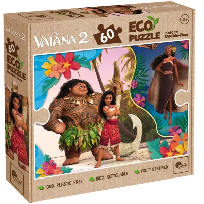 Vaiana 2 2 az 1-ben 60db-os Eco puzzle és színező 70x50cm - Lisciani akció