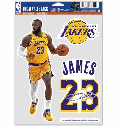 WinCraft - NBA Multi Use 3 Fan Pack Decal LeBron James Los Angeles Lakers MC akció
