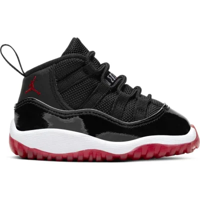 AIR JORDAN 11 RETRO 3/4 BLACK/TRUE RED-WHITE akció