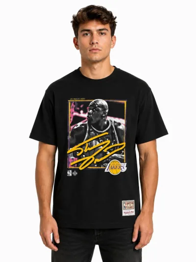 Mitchell & Ness NBA Los Angeles Lakers Shaquille O'Neal Freeze Frame Classic Tee Black akció