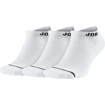 Jordan Jumpman No-Show Socks (3 Pair) WHITE/WHITE/WHITE/BLACK akció